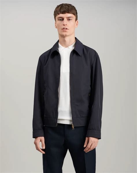 lightweight leather harrington jacket